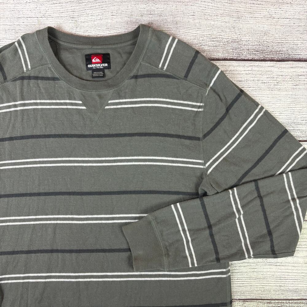 Vintage Y2k Quiksilver Surfing Striped Long Sleeve Shirt